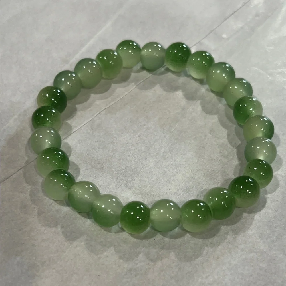 Chic Green Ombre Beaded Bracelet